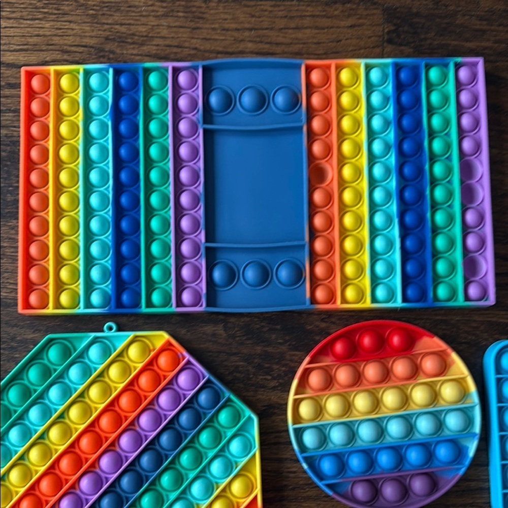 Rainbow Pop It Fidget Toy Set - Picture 7 of 8